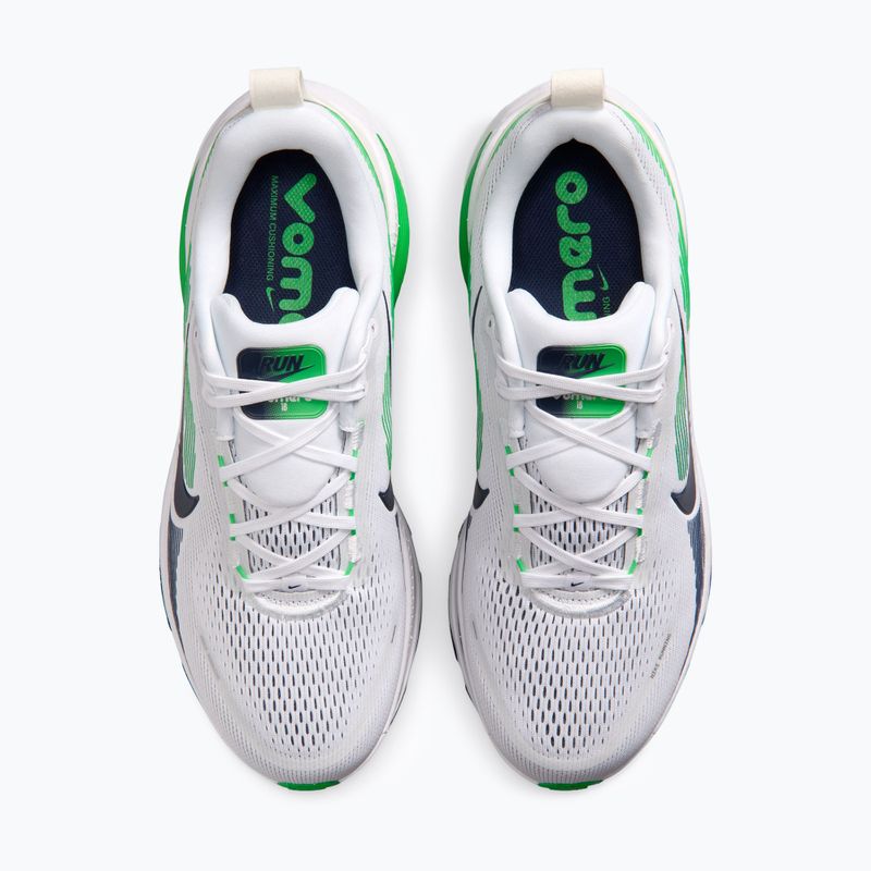 Кросівки для бігу чоловічі Nike Vomero 18 white/green spark/midnight navy 5