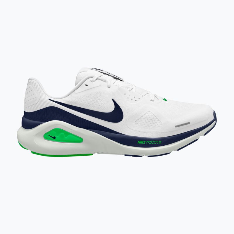 Кросівки для бігу чоловічі Nike Structure 26 white/green spark/midnight navy