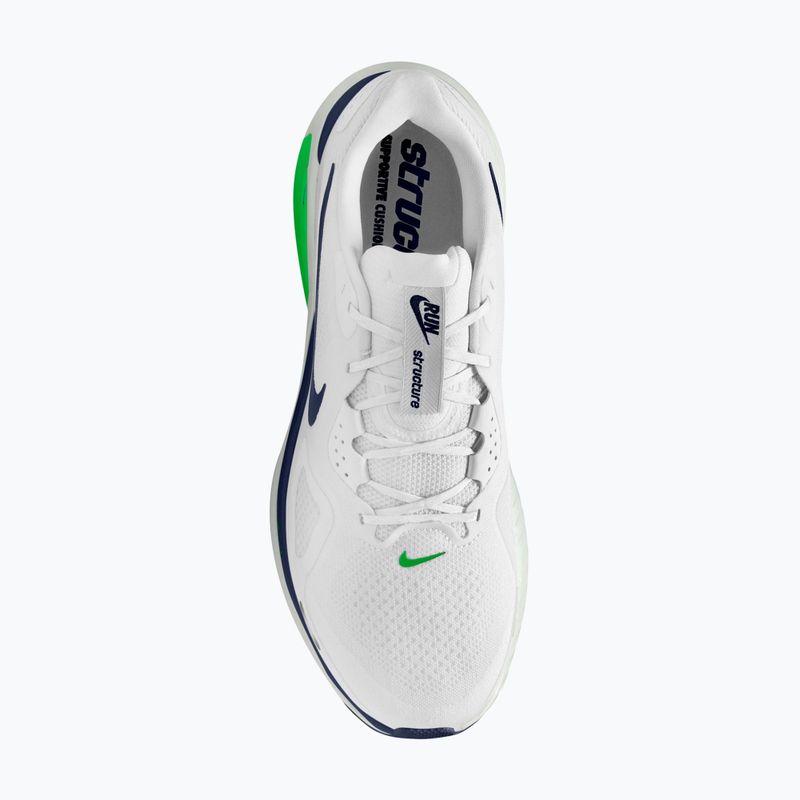 Кросівки для бігу чоловічі Nike Structure 26 white/green spark/midnight navy 4