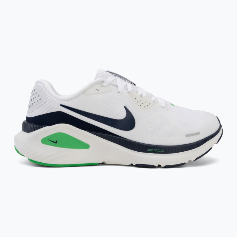 Кросівки для бігу чоловічі Nike Structure 26 white/green spark/midnight navy 2