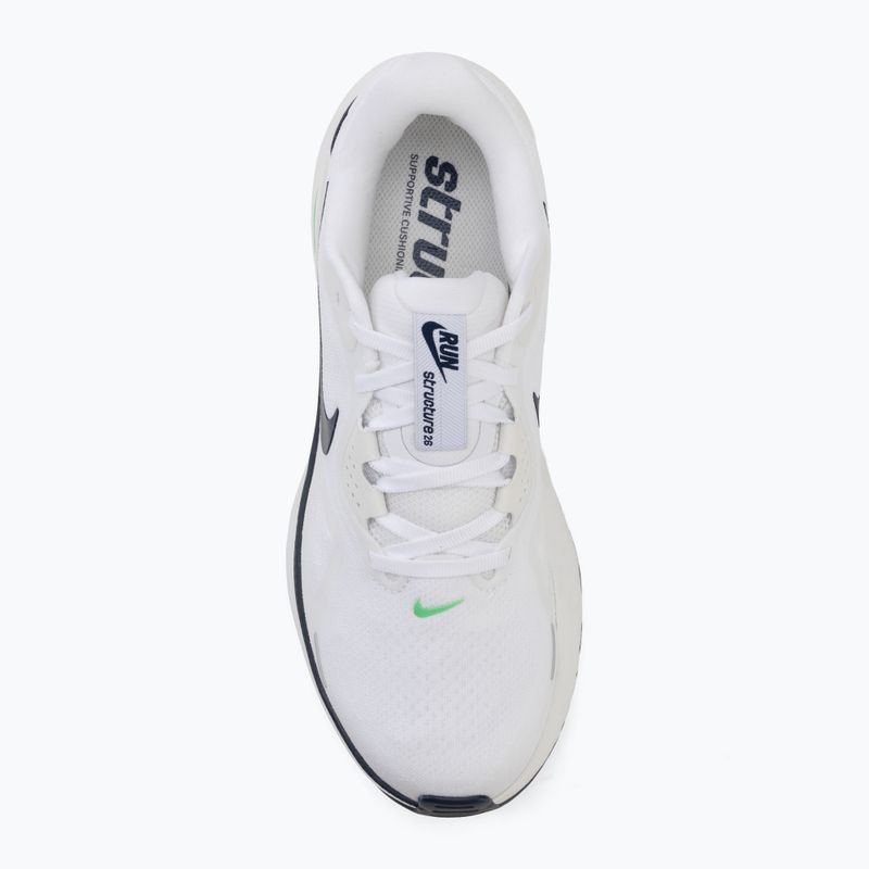 Кросівки для бігу чоловічі Nike Structure 26 white/green spark/midnight navy 5