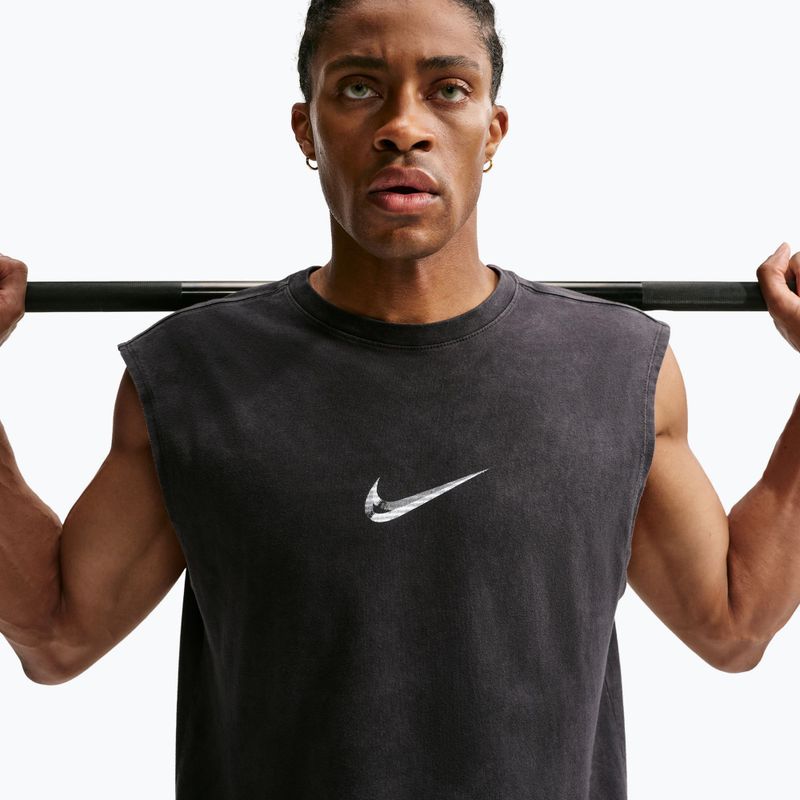 Футболка для тренувань чоловіча Nike Sleeveless T-Shirt black/white 3