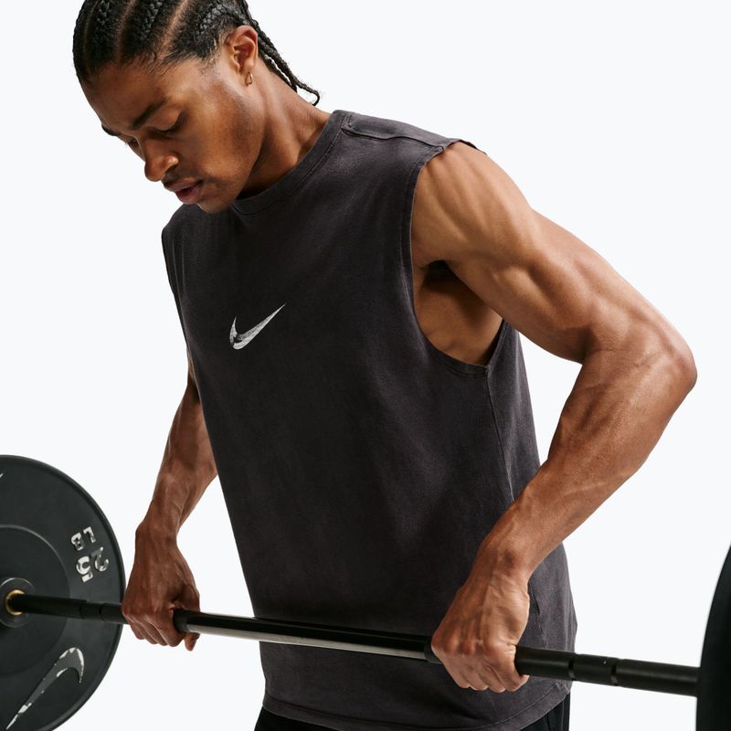 Футболка для тренувань чоловіча Nike Sleeveless T-Shirt black/white 5