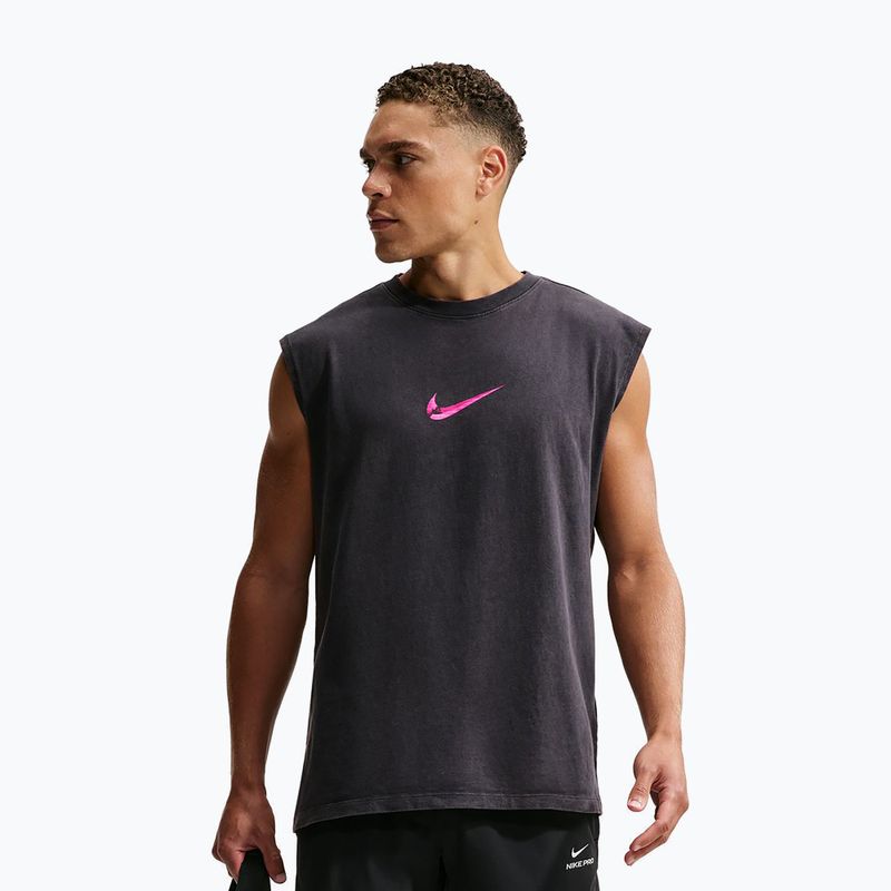 Футболка для тренувань чоловіча Nike Sleeveless T-Shirt black/hyper pink