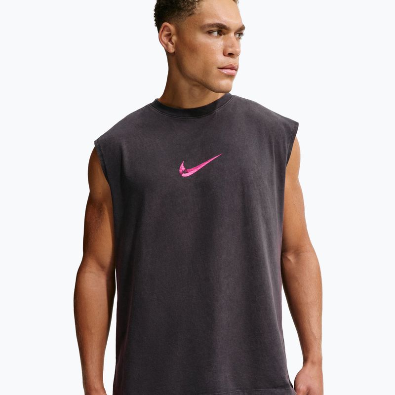 Футболка для тренувань чоловіча Nike Sleeveless T-Shirt black/hyper pink 3