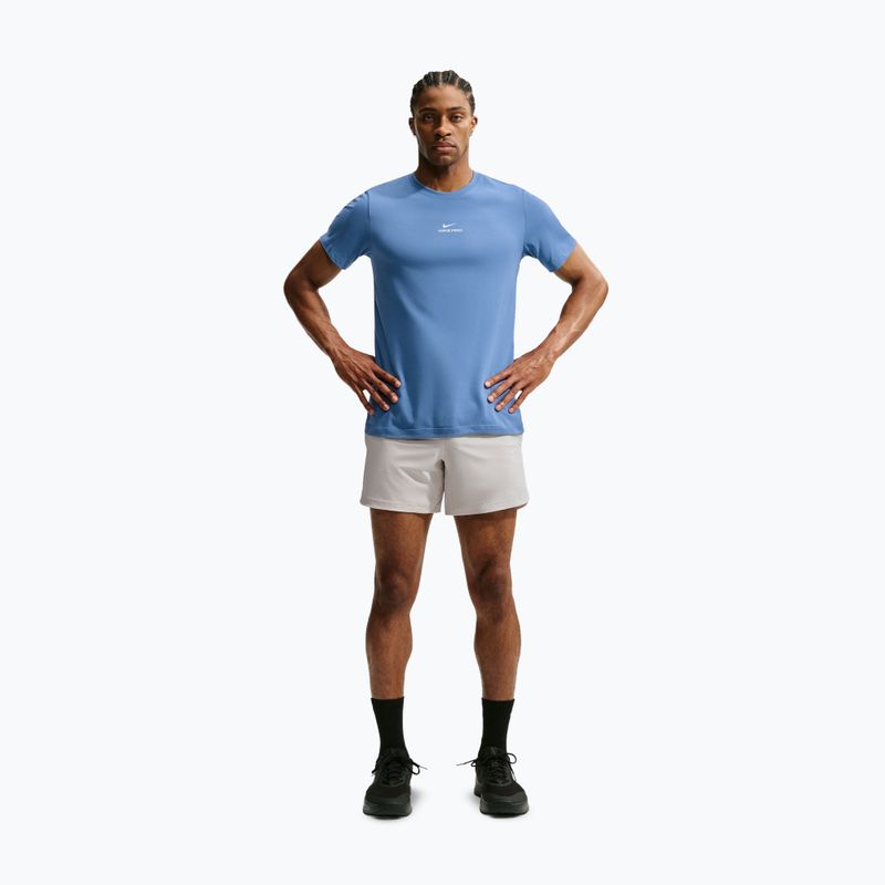 Футболка для тренувань чоловіча Nike Pro indigo storm/white 2
