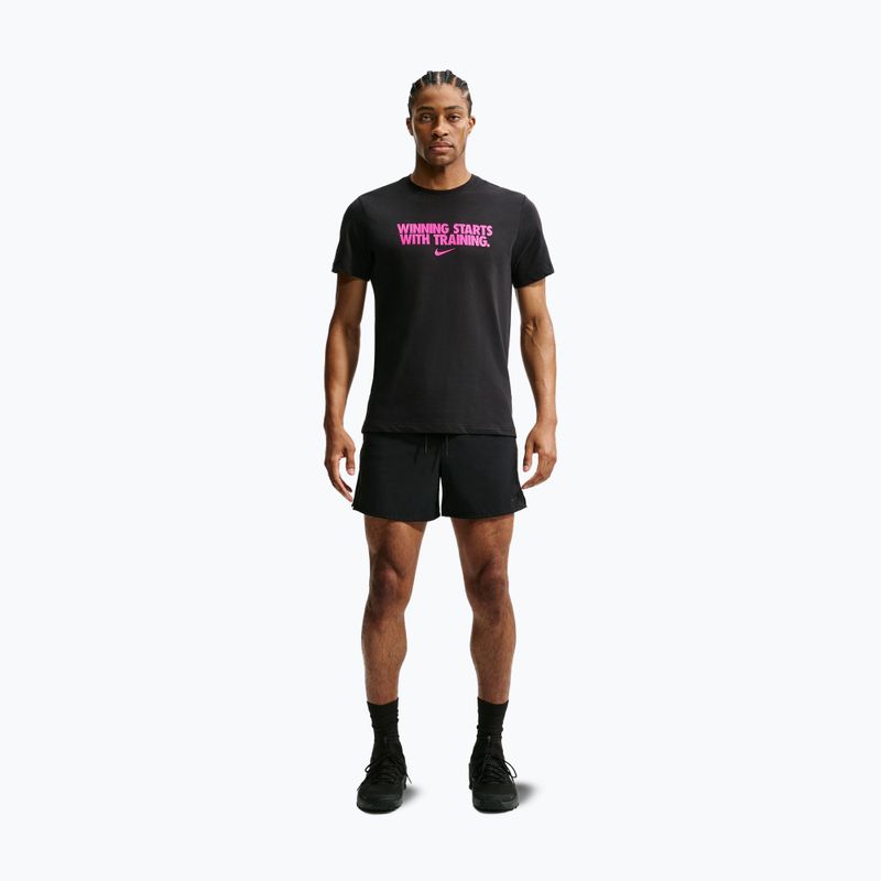 Футболка для тренувань чоловіча Nike Dri-Fit Winning black/hyper pink 7