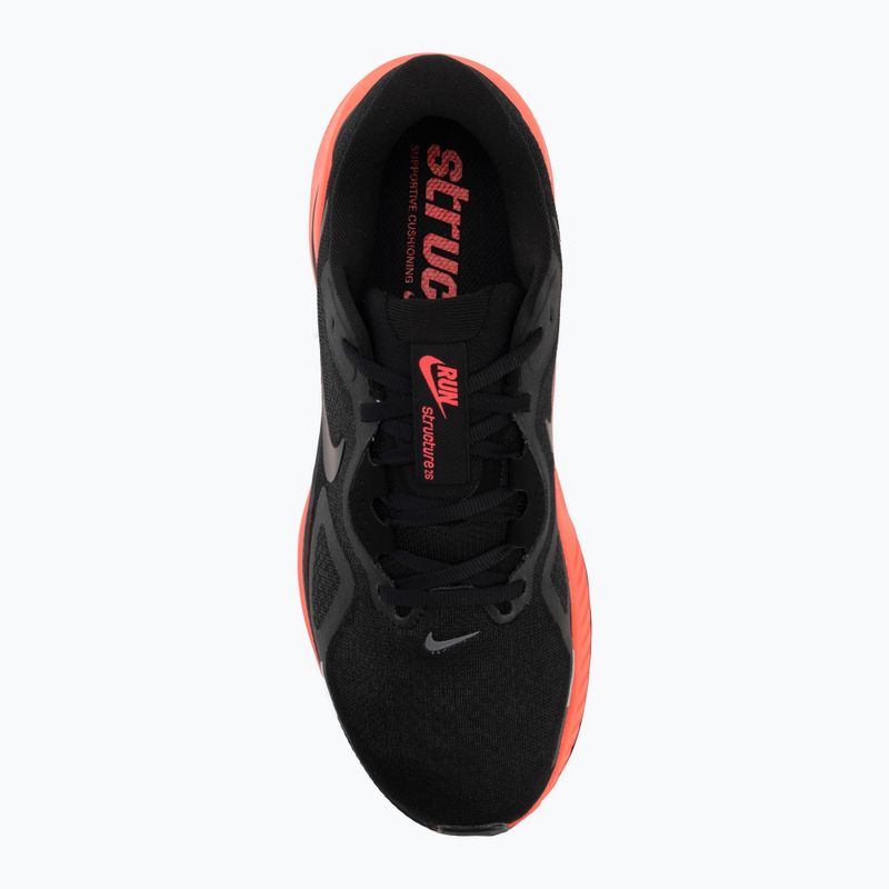 Кросівки для бігу чоловічі Nike Structure 26 black/bright crimson/metallic dark grey 5