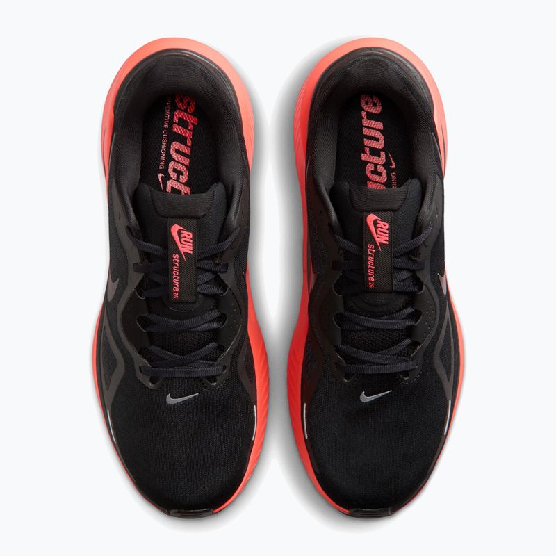 Кросівки для бігу чоловічі Nike Structure 26 black/bright crimson/metallic dark grey 5