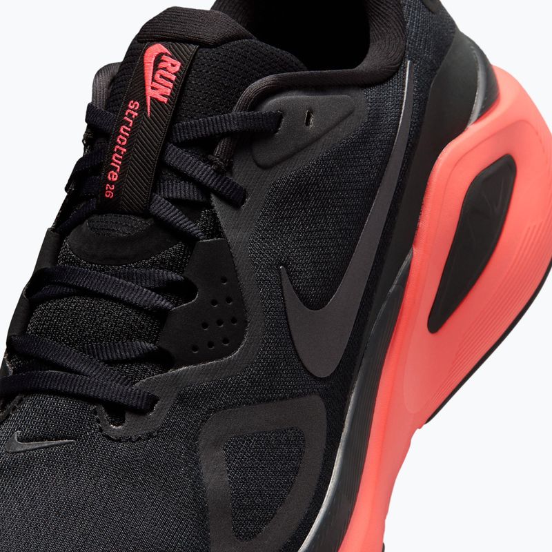 Кросівки для бігу чоловічі Nike Structure 26 black/bright crimson/metallic dark grey 7