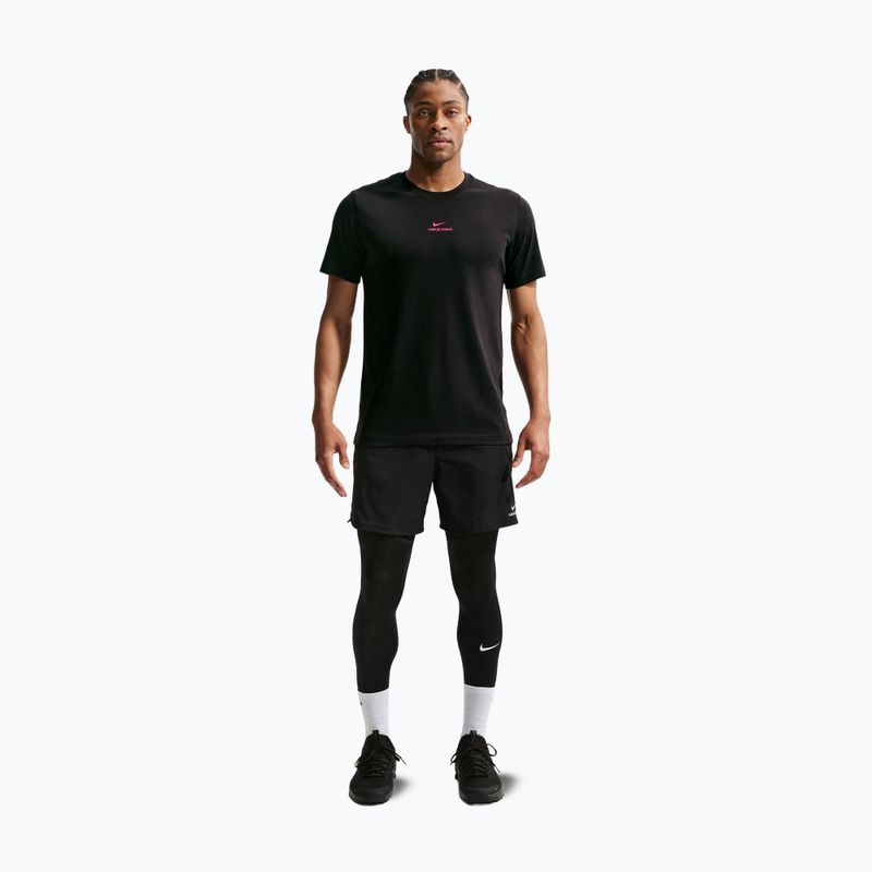 Футболка для тренувань чоловіча Nike Pro black/hyper pink 7