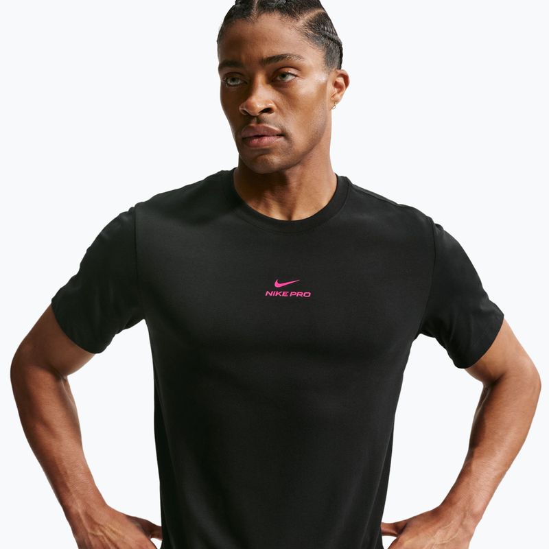 Футболка для тренувань чоловіча Nike Pro black/hyper pink 3