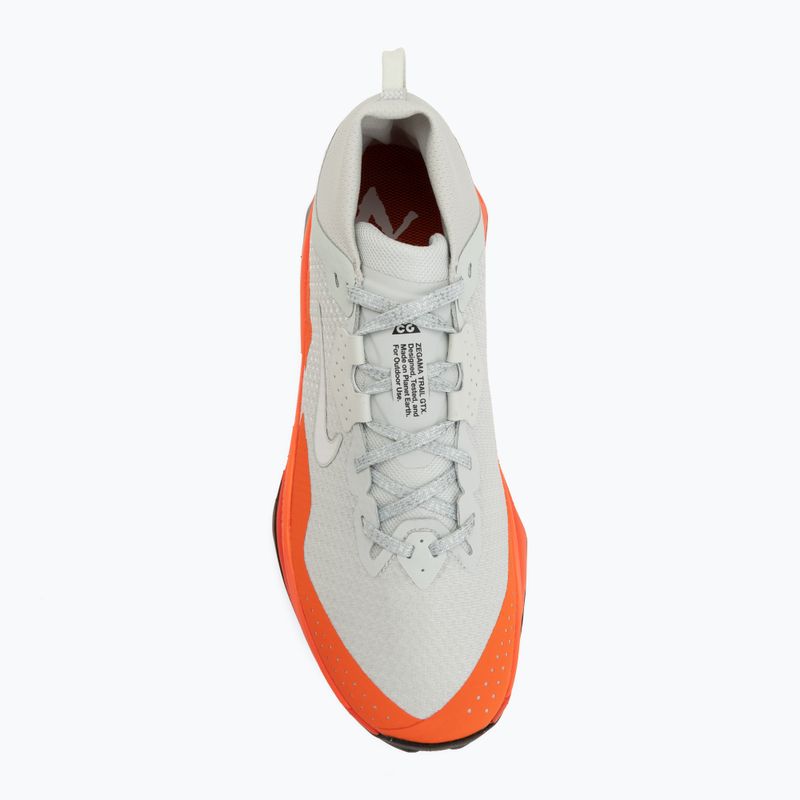 Кросівки для бігу чоловічі Nike ACG Zegama Trail GORE-TEX light silver/safety orange/summit white 5