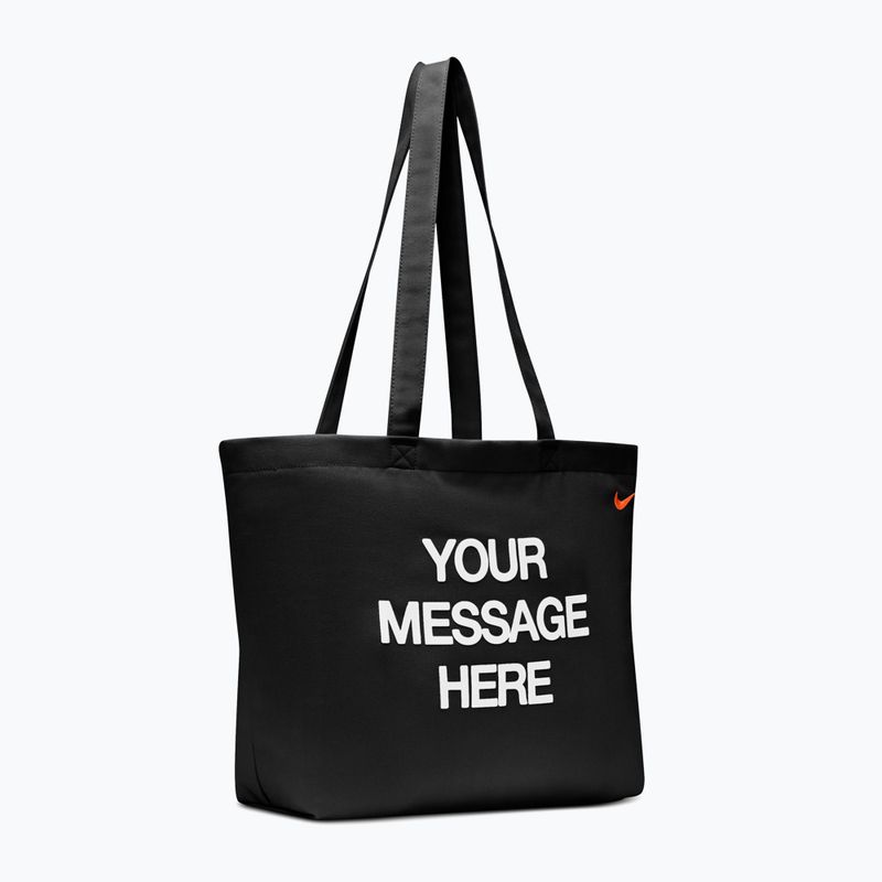 Сумка Nike Heritage "Your Message Here" Tote 22 l black/white/safety orange 2