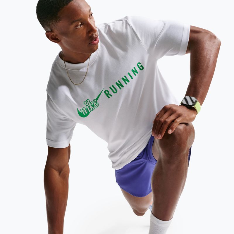Футболка для бігу чоловіча Nike Dri-Fit Running T-Shirt white/green spark 6