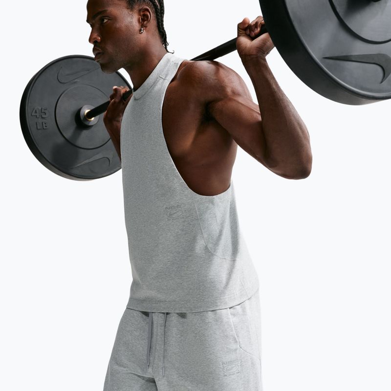 Шорти для тренувань чоловічі Nike N.A.C. light smoke grey/heather/light smoke grey 5
