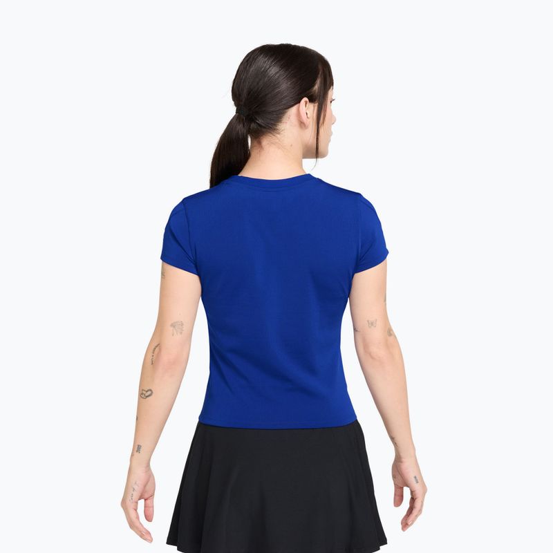 Футболка для тенісу жіноча Nike Court Dri-Fit Advantage old royal/white 2