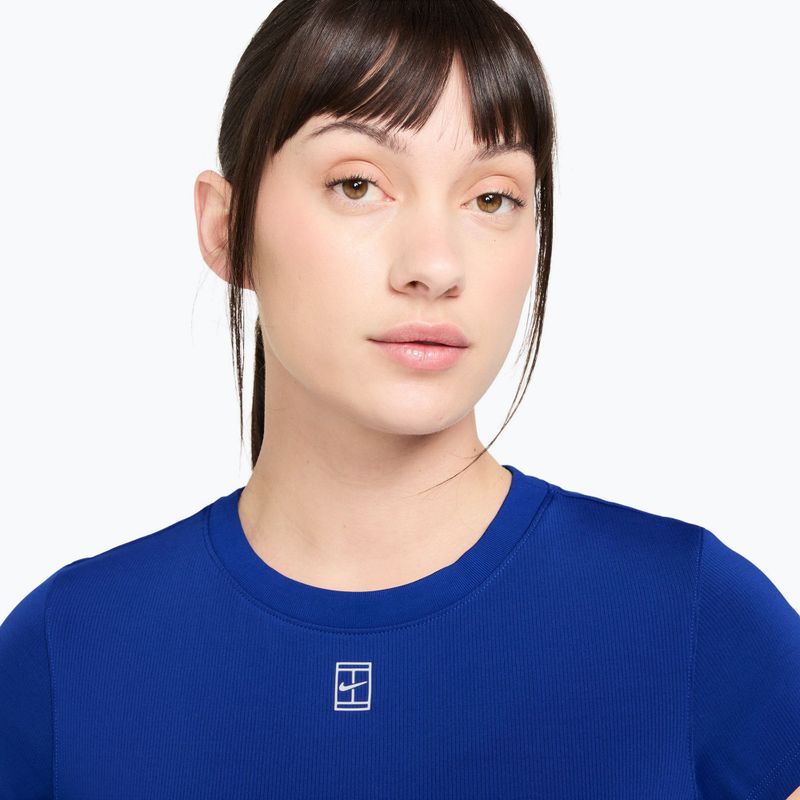 Футболка для тенісу жіноча Nike Court Dri-Fit Advantage old royal/white 3