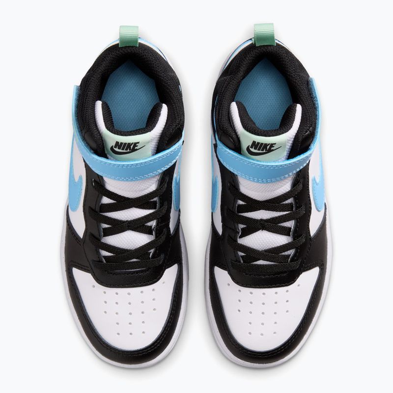 Взуття дитяче Nike Court Borough Mid 2 white/black/arctic green/football blue 4