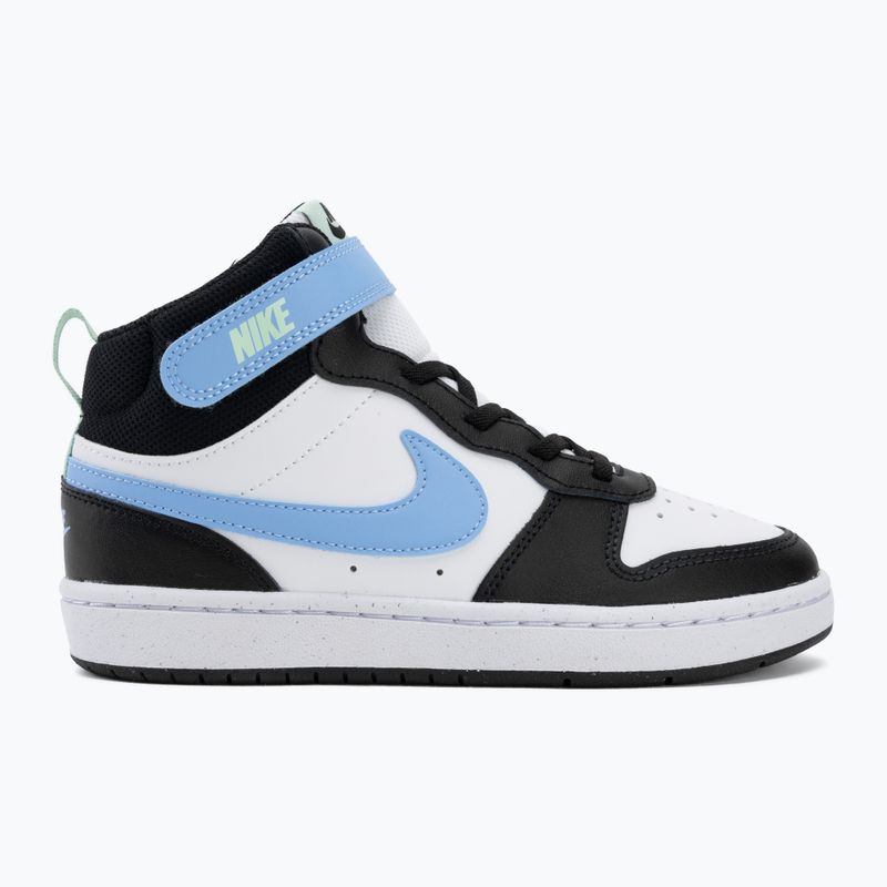 Взуття дитяче Nike Court Borough Mid 2 white/black/arctic green/football blue 2