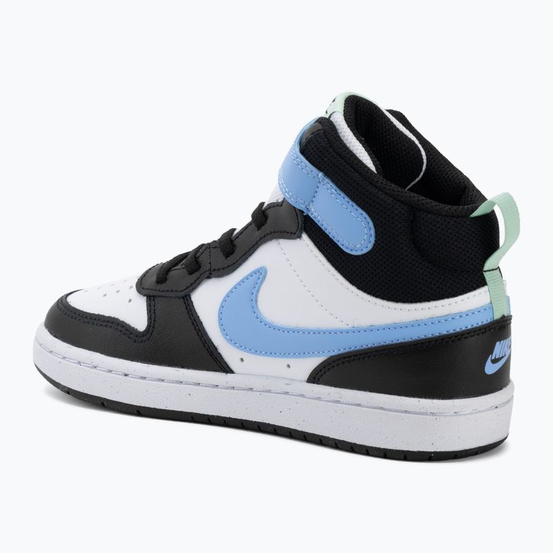 Взуття дитяче Nike Court Borough Mid 2 white/black/arctic green/football blue 3