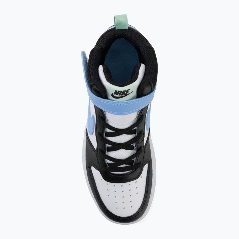 Взуття дитяче Nike Court Borough Mid 2 white/black/arctic green/football blue 5