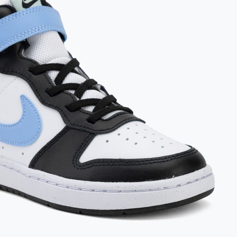 Взуття дитяче Nike Court Borough Mid 2 white/black/arctic green/football blue 7