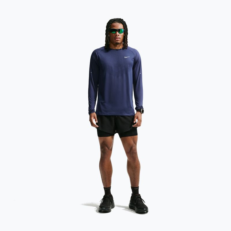 Лонгслів для бігу чоловічий Nike Stride Dri-Fit ADV Midnight Navy 2