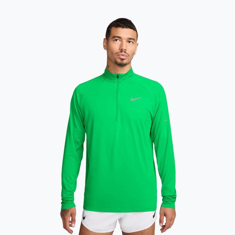 Кофта для бігу чоловіча Nike Stride 1/4 Zip Dri-Fit green spark