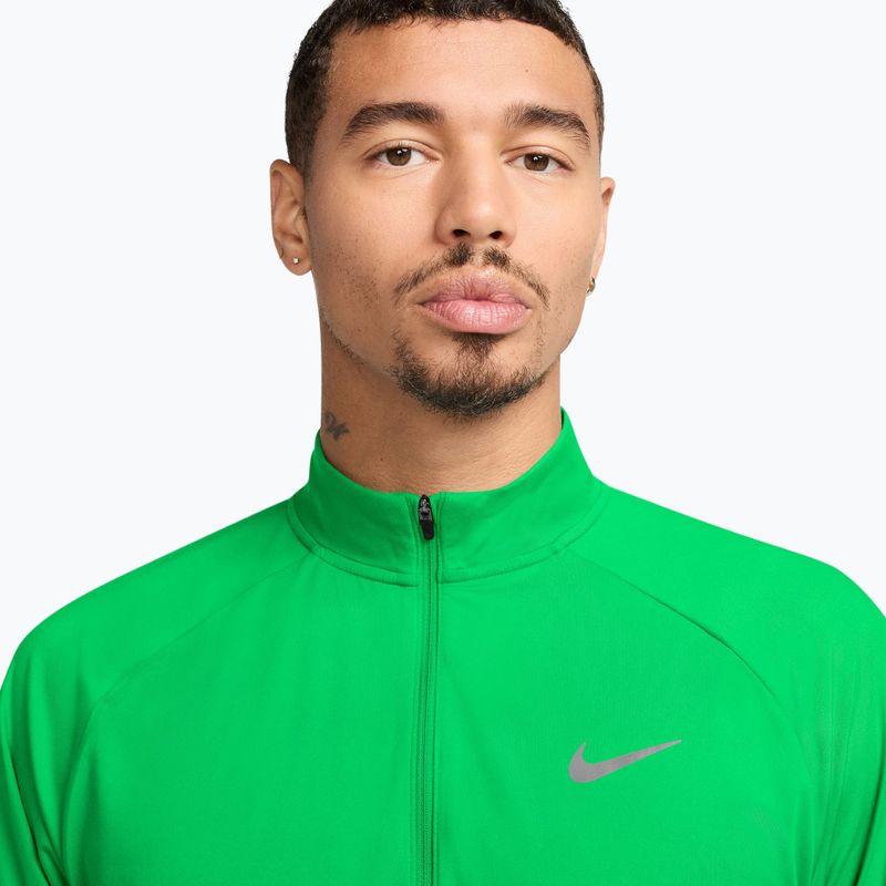 Кофта для бігу чоловіча Nike Stride 1/4 Zip Dri-Fit green spark 3