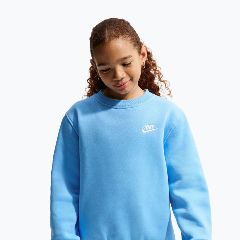 Кофта дитяча Nike Sportswear Club Fleece football blue/white 3