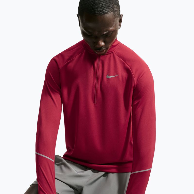 Кофта для бігу чоловіча Nike Miler Dri-Fit UV 1/2 Zip tough red 4