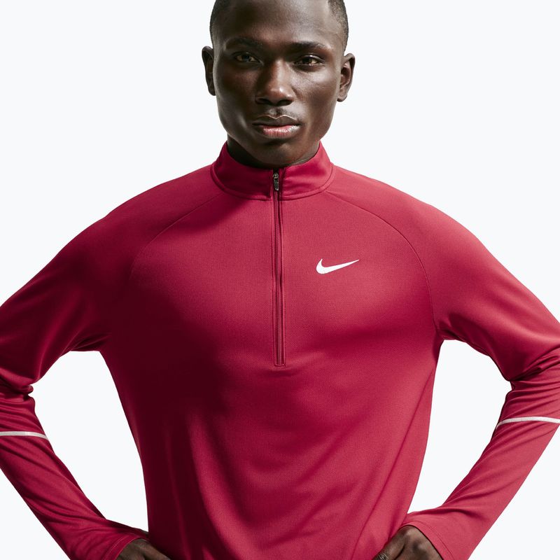 Кофта для бігу чоловіча Nike Miler Dri-Fit UV 1/2 Zip tough red 5