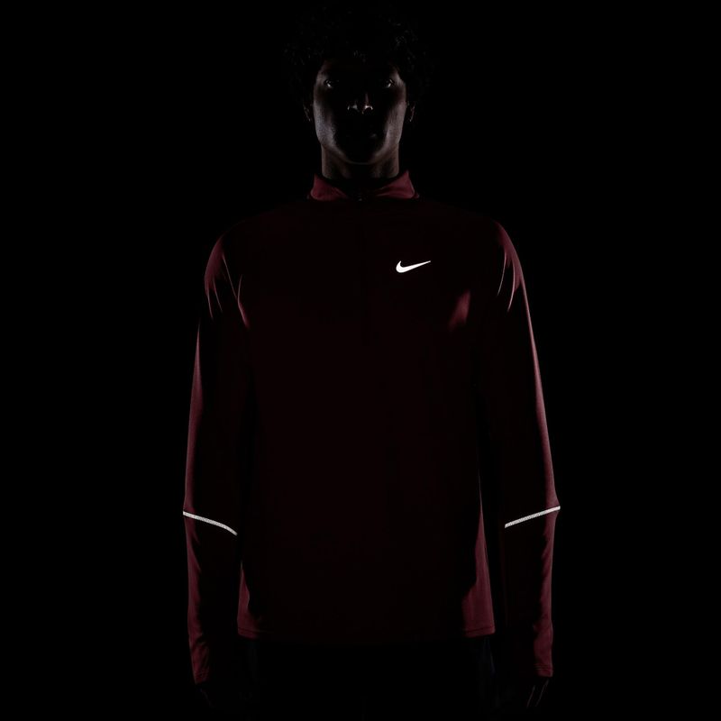 Кофта для бігу чоловіча Nike Miler Dri-Fit UV 1/2 Zip tough red 7