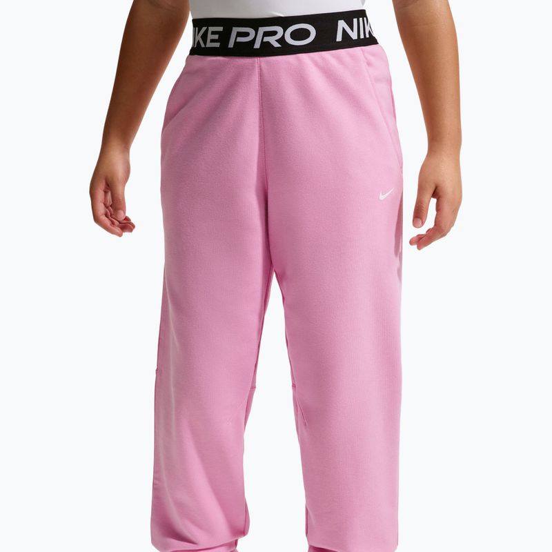 Штани дитячі Nike Pro Fleece pink rise/pink rise/black/white 3