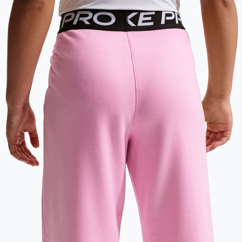 Штани дитячі Nike Pro Fleece pink rise/pink rise/black/white 4