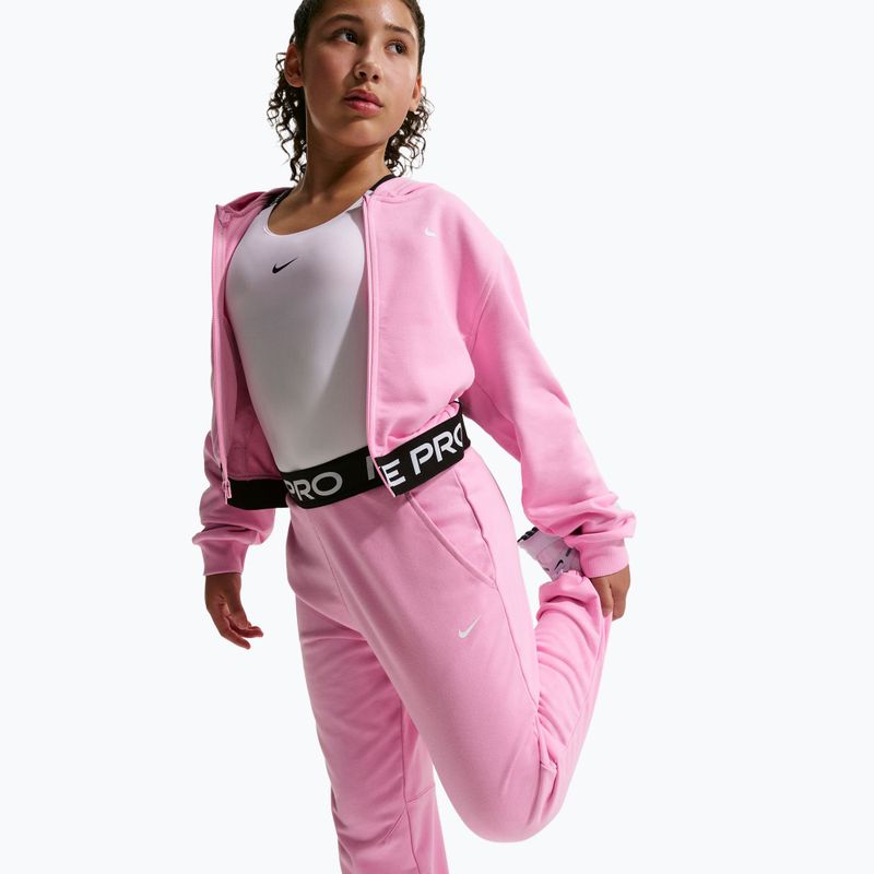 Штани дитячі Nike Pro Fleece pink rise/pink rise/black/white 5