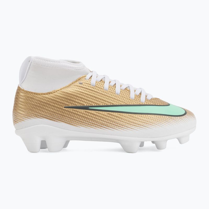 Футбольне взуття дитяче Nike Jr. Mercurial Superfly 11 Club "Kylian Mbappé" metallic gold/green glow 2
