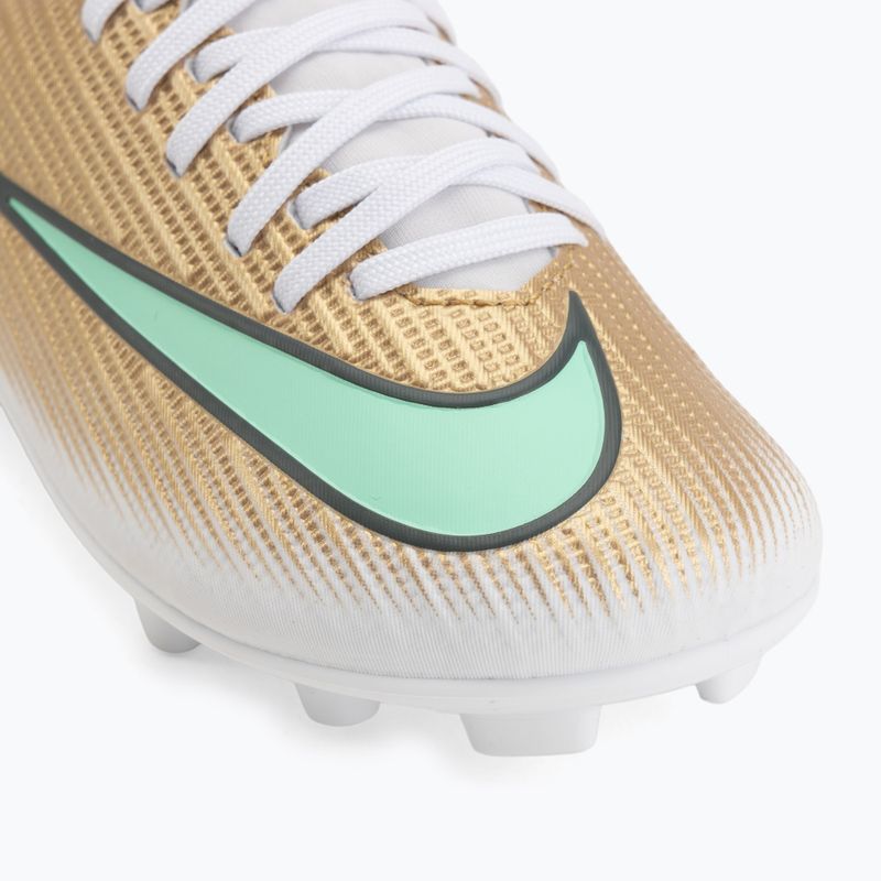 Футбольне взуття дитяче Nike Jr. Mercurial Superfly 11 Club "Kylian Mbappé" metallic gold/green glow 7