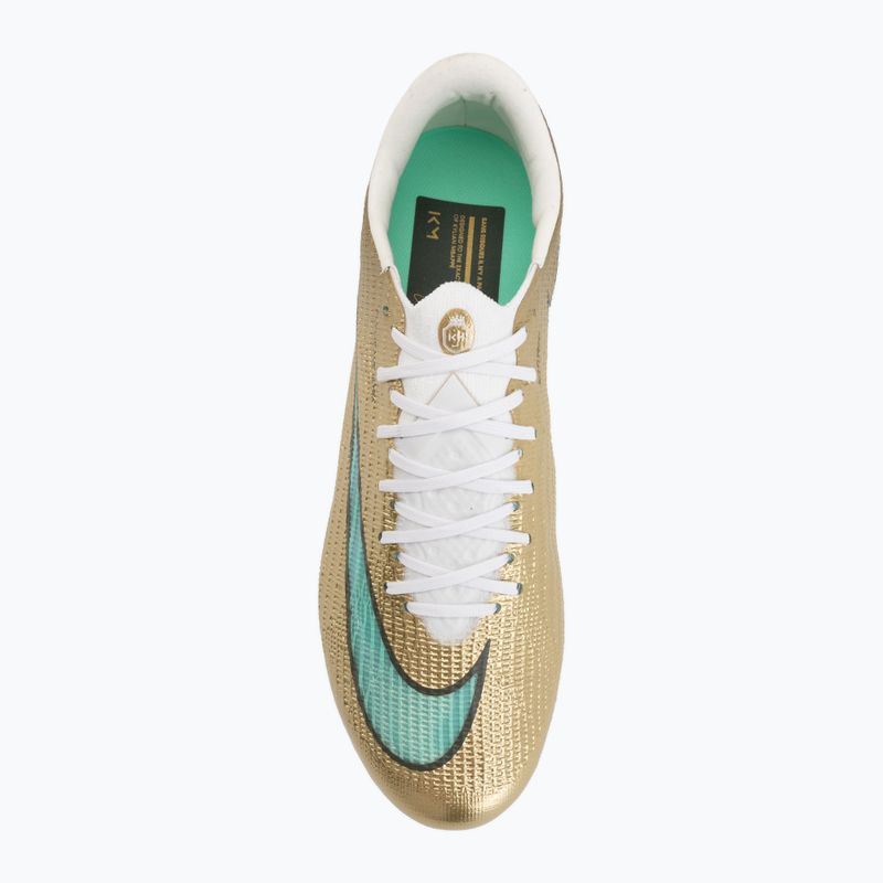 Кросівки футбольні чоловічі Nike Mercurial Superfly 11 Elite "Kylian Mbappé" metallic gold/green glow 5