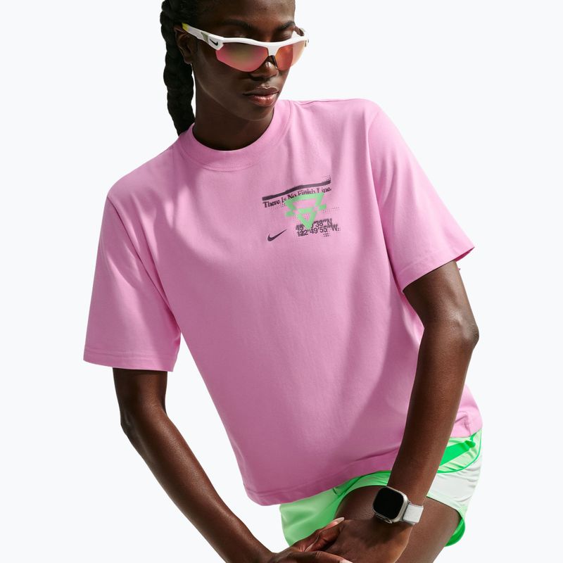 Футболка для бігу жіноча Nike Swift Dri-Fit pink rise/illusion green 4