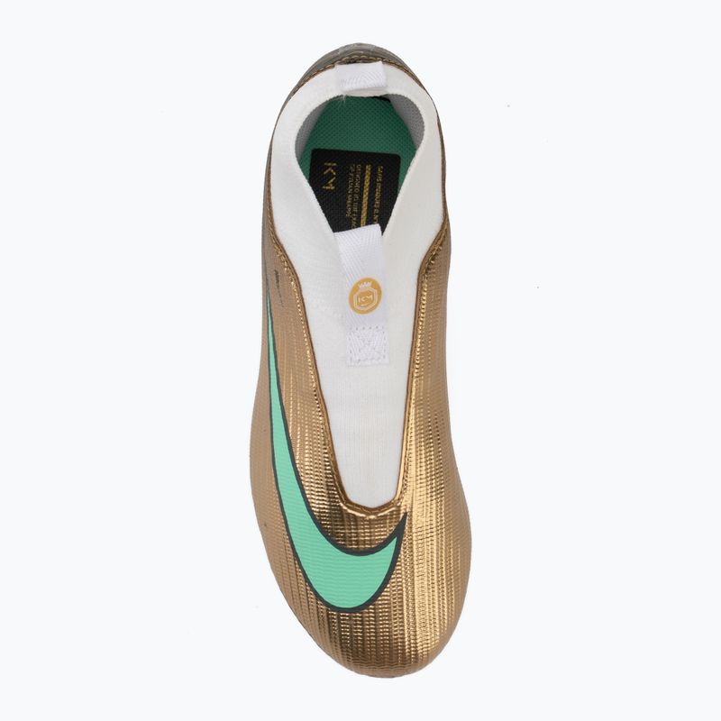 Футбольне взуття дитяче Nike Jr. Mercurial Superfly 11 Academy "Kylian Mbappé" metallic gold/green glow 5