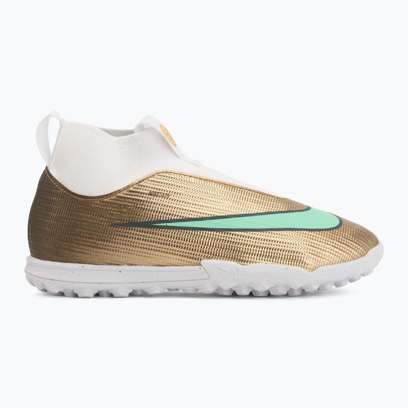 Футбольне взуття дитяче Nike Jr. Mercurial Superfly 11 Academy "Kylian Mbappé" metallic gold/green glow 2