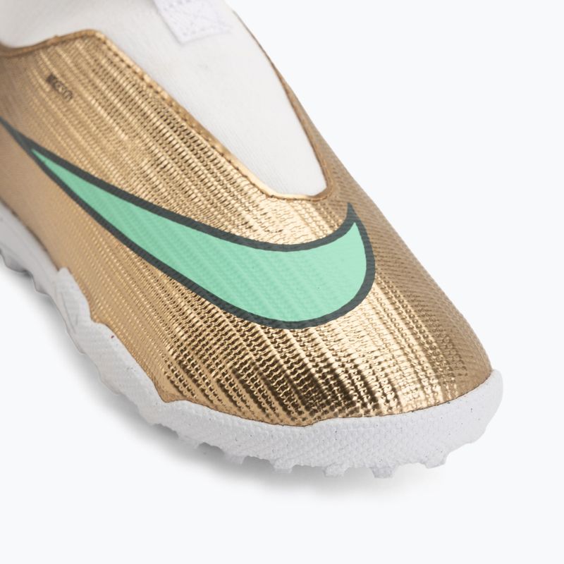 Футбольне взуття дитяче Nike Jr. Mercurial Superfly 11 Academy "Kylian Mbappé" metallic gold/green glow 7