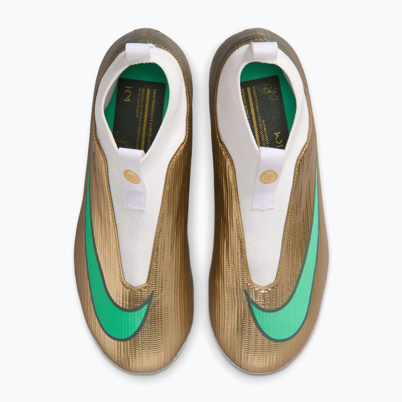 Футбольне взуття дитяче Nike Jr. Mercurial Superfly 11 Academy "Kylian Mbappé" metallic gold/green glow 4