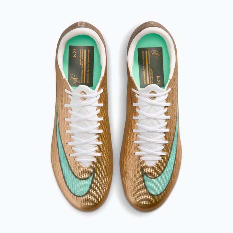 Кросівки футбольні чоловічі Nike Mercurial Superfly 11 Elite "Kylian Mbappé" metallic gold/green glow 3