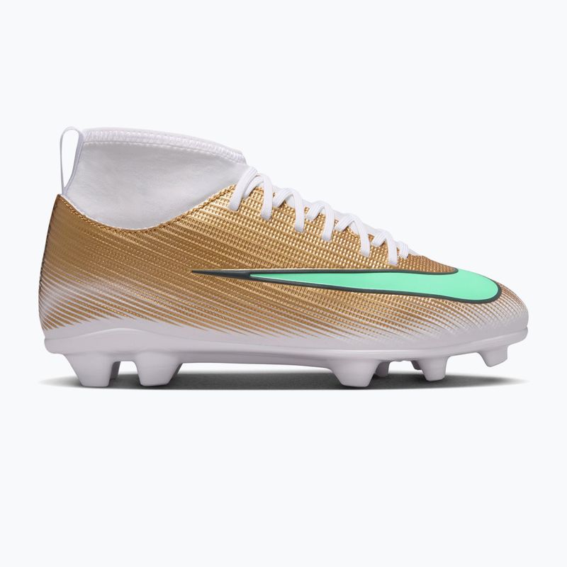 Футбольне взуття дитяче Nike Jr. Mercurial Superfly 11 Club "Kylian Mbappé" metallic gold/green glow