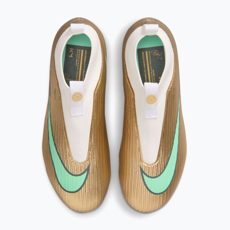 Футбольне взуття дитяче Nike Jr. Mercurial Superfly 11 Academy "Kylian Mbappé" metallic gold/green glow 4