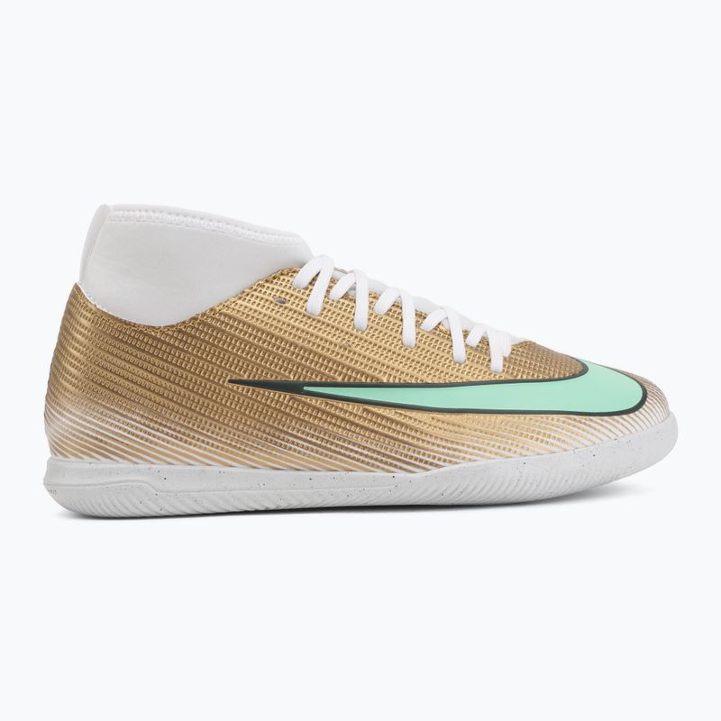 Футбольне взуття дитяче Nike Jr. Mercurial Superfly 11 Club "Kylian Mbappé" metallic gold/green glow 2