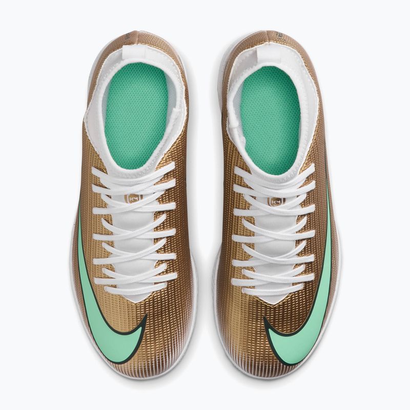 Футбольне взуття дитяче Nike Jr. Mercurial Superfly 11 Club "Kylian Mbappé" metallic gold/green glow 4